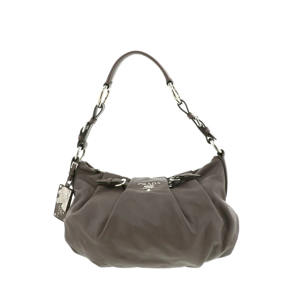 PRADA Hobo Bag Messenger Gray